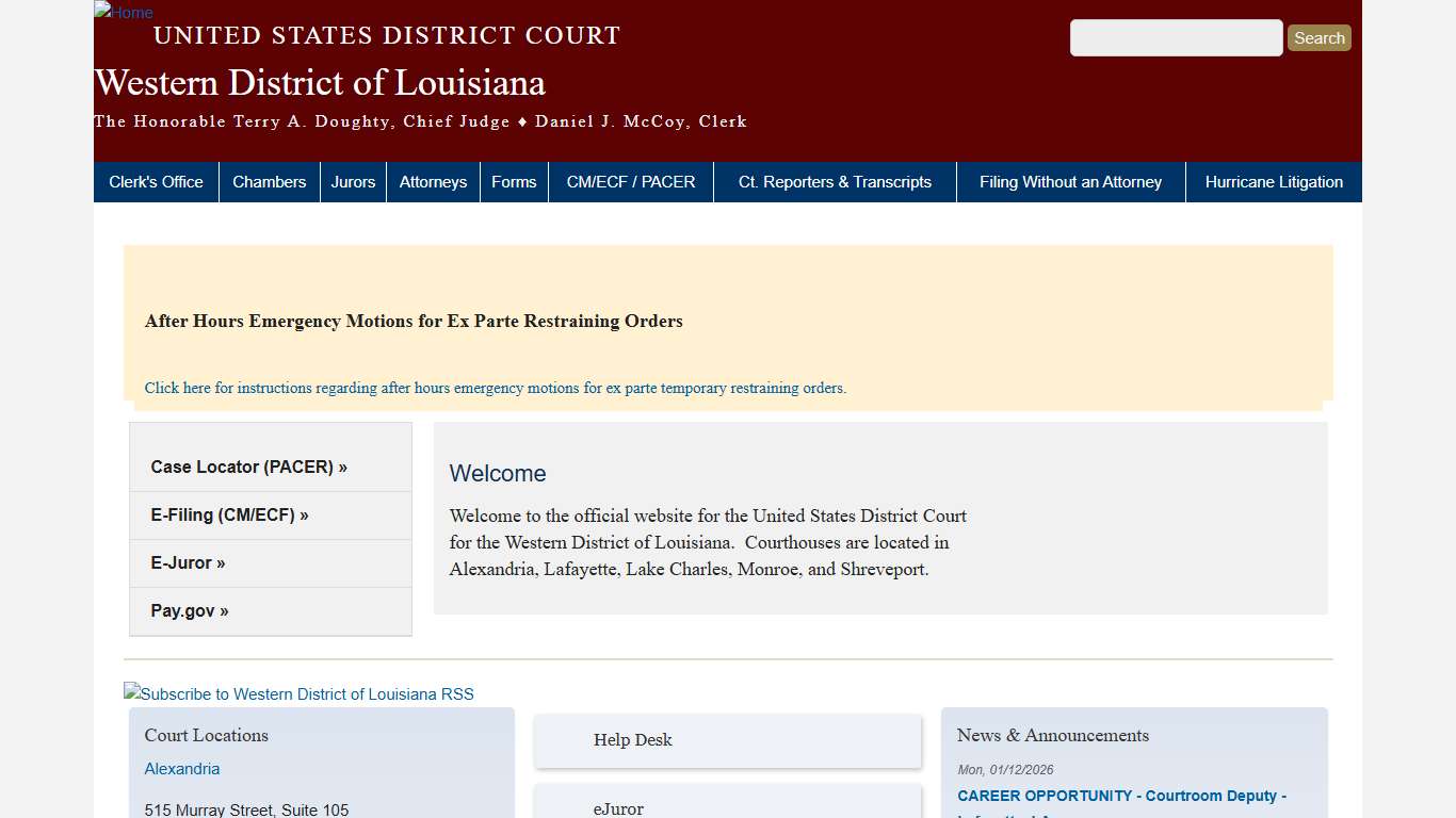 Western District of Louisiana | United States District Court